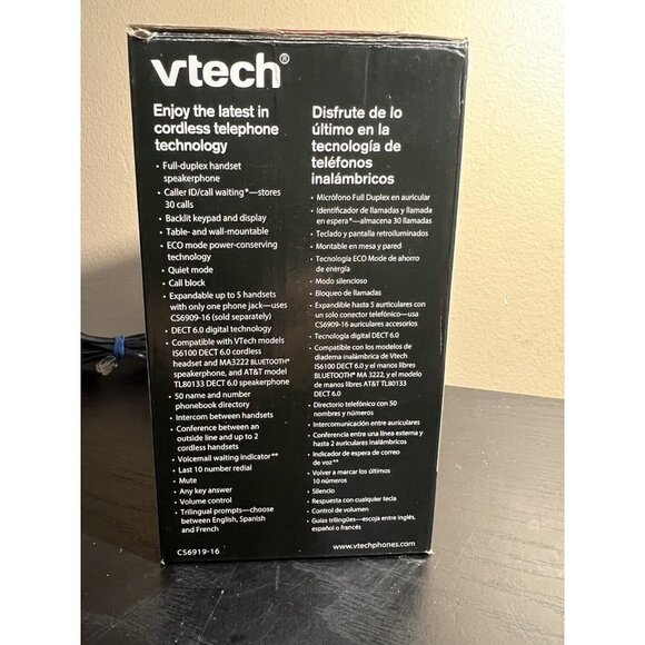 Vtech Cordless Phone System With Caller ID / Call Waiting Model CS6919-16 Red #2 - Picture 7 of 8